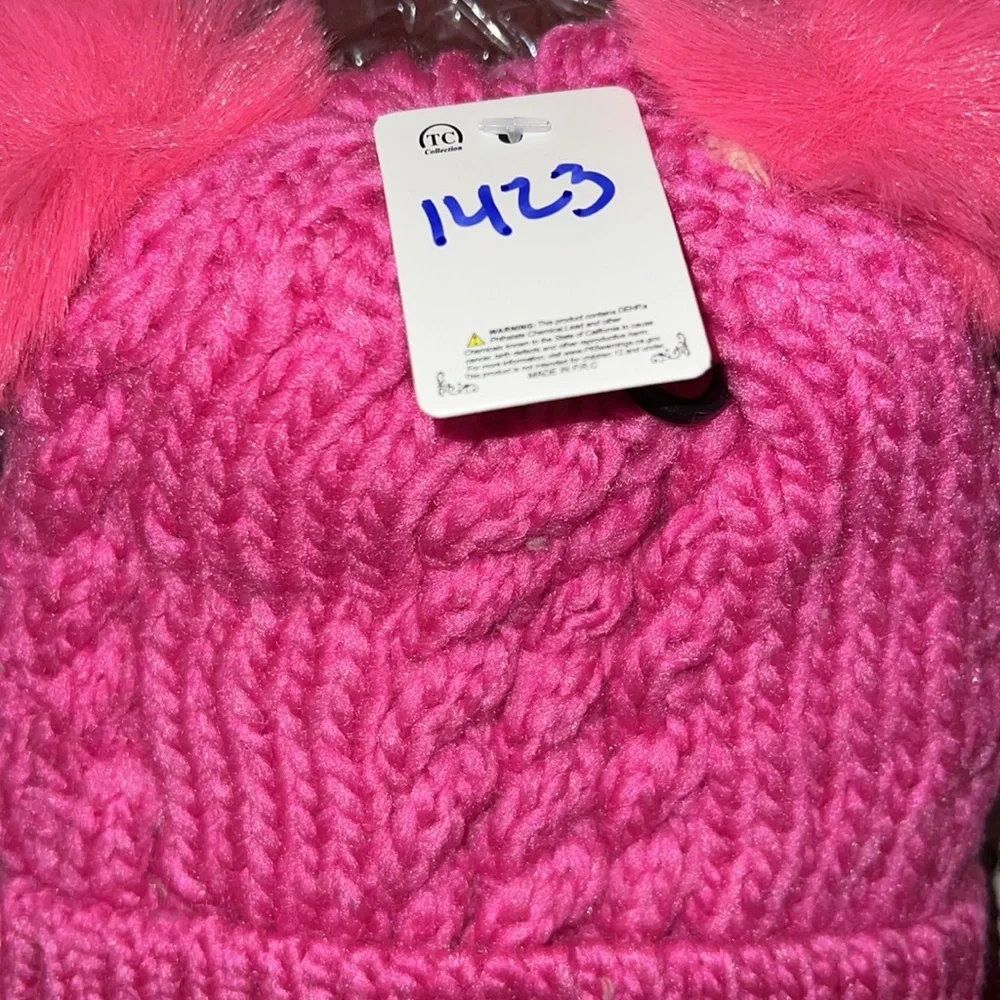 Kids‎ soft Tone Double Pom beanie